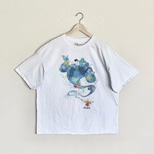 Disney Aladdin Genie Watercolor Graphic White T Shirt Adult size 2X